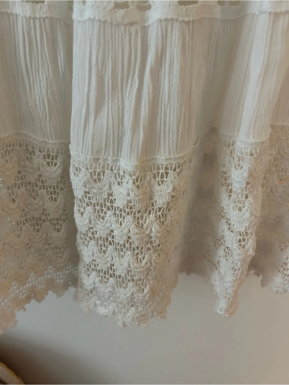 Cream Crochet Maxi Dress